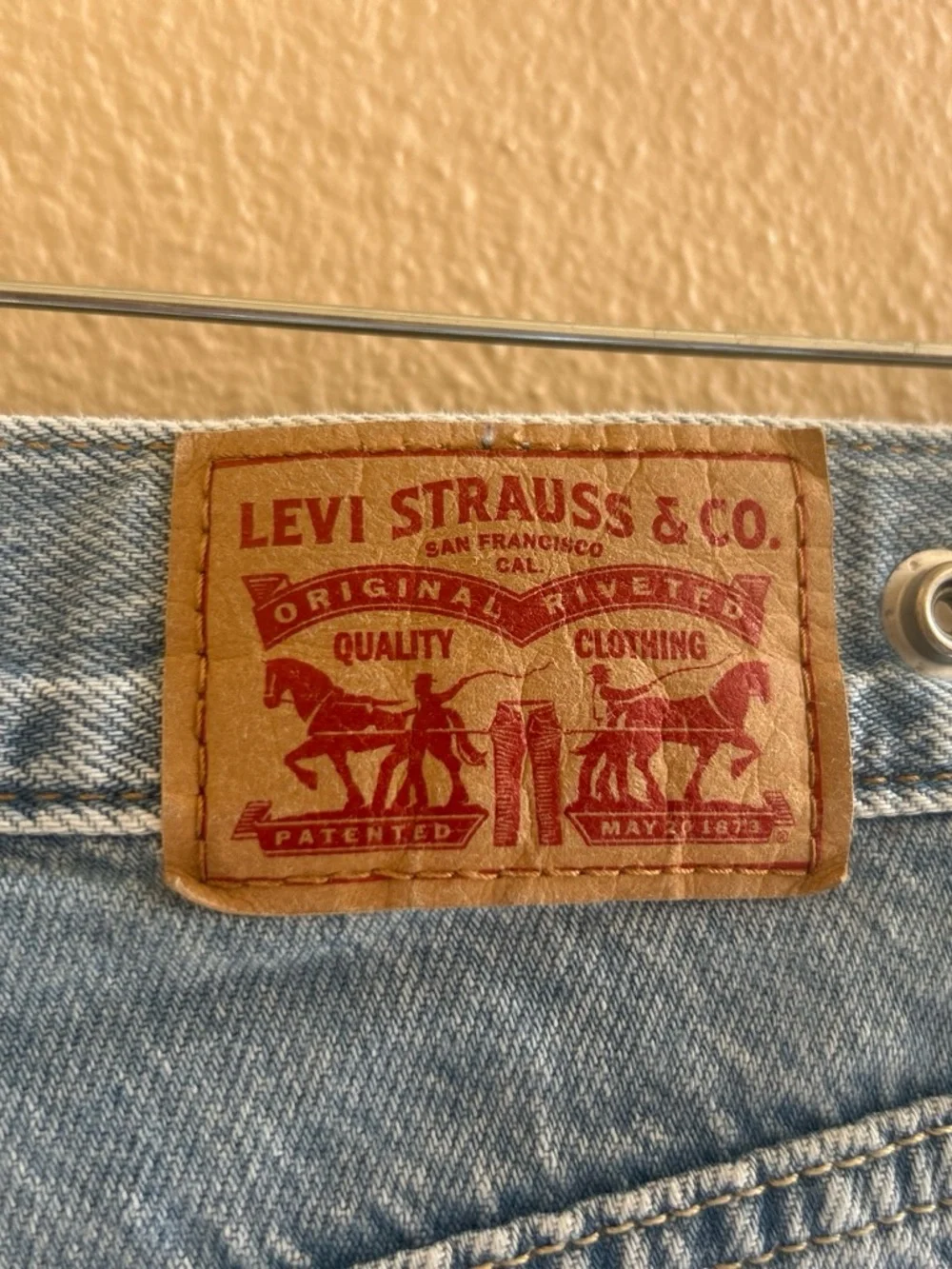 Levi's Light Blue Bootcut Men's Jeans with Leather Patch